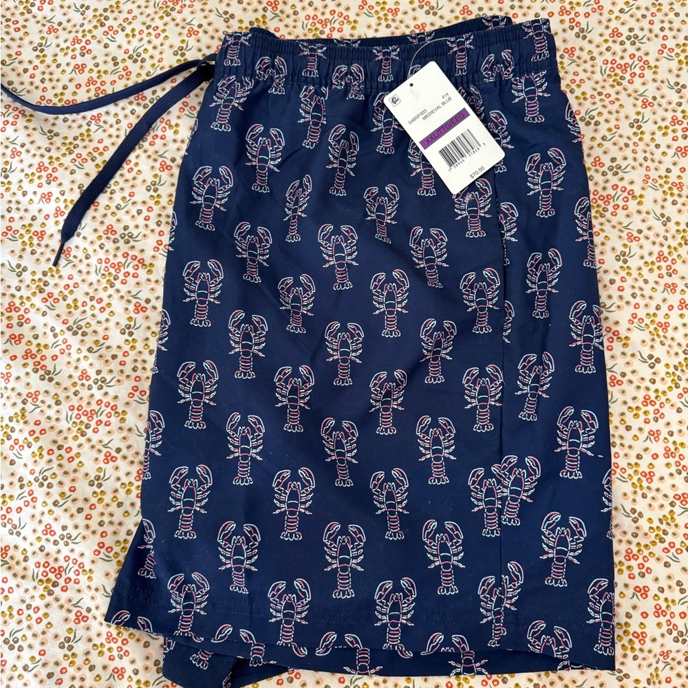 Southern Proper Navy Lobster Print Swim Trunks XXL NWT